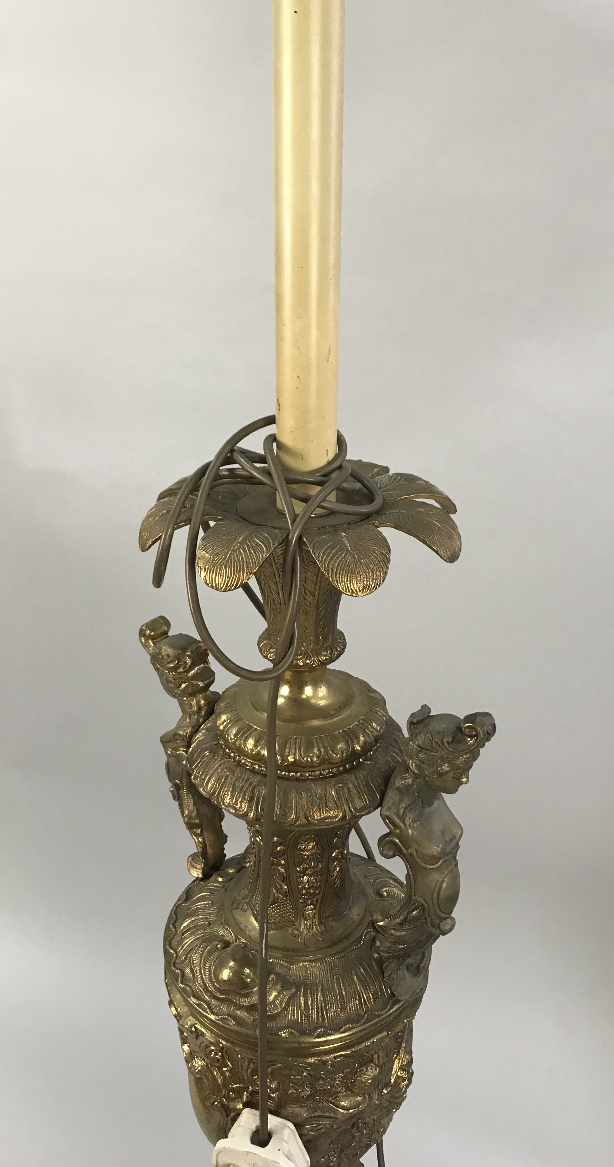 Ornate Heavy Brass & Marble Standard Lamp - Image 2 of 12