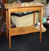 Small Satinwood Table with Inlay Decoration