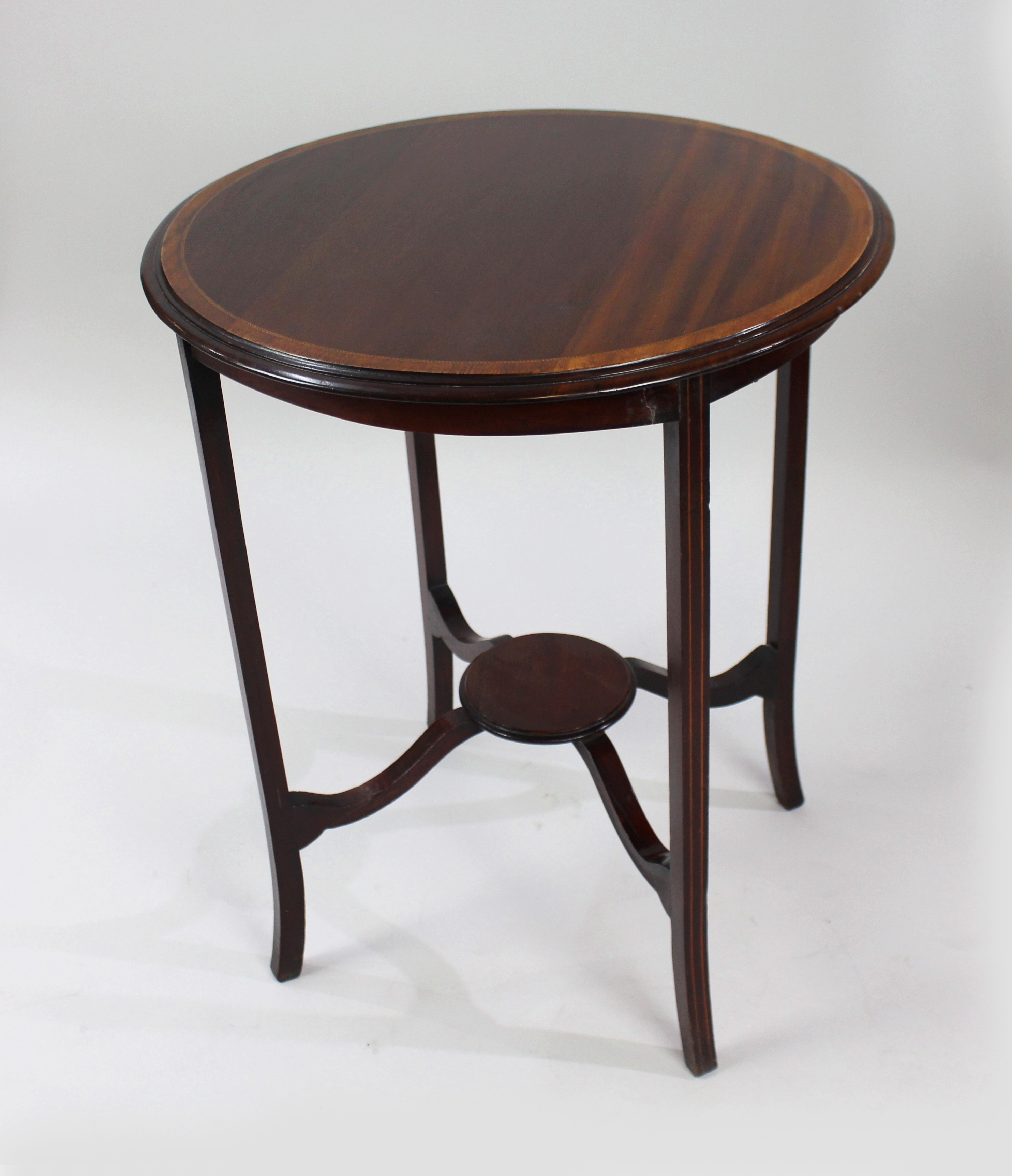 Edwardian Inlaid Mahogany Circular Lamp Table - Image 2 of 2