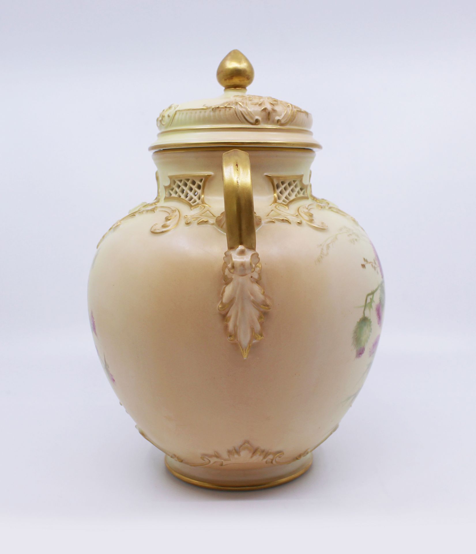 Royal Worcester Edward Raby Two Handled Vase & Cover 1896 - Image 3 of 15
