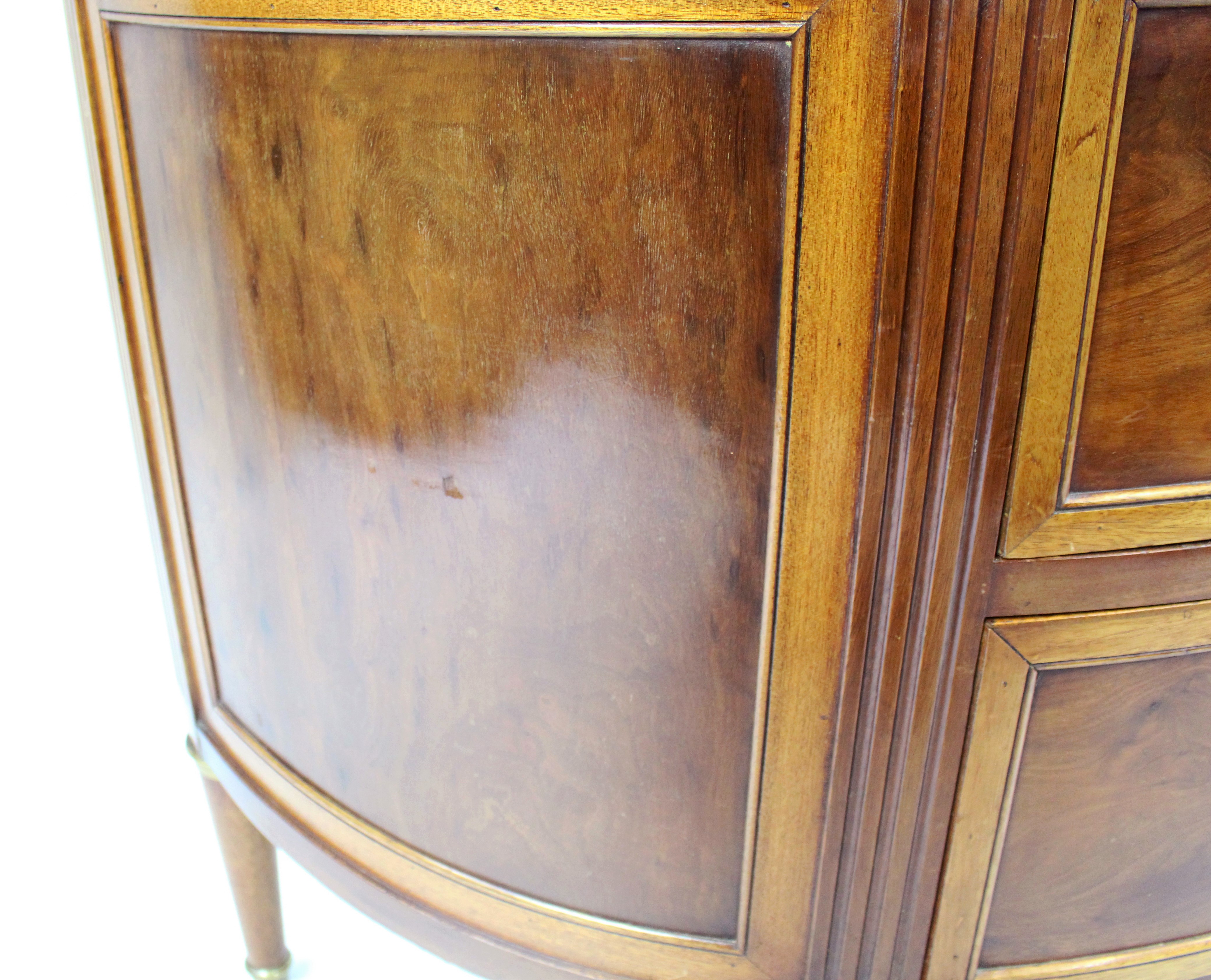 19th c. Demilune Marble Topped Mahogany Commode - Image 4 of 8