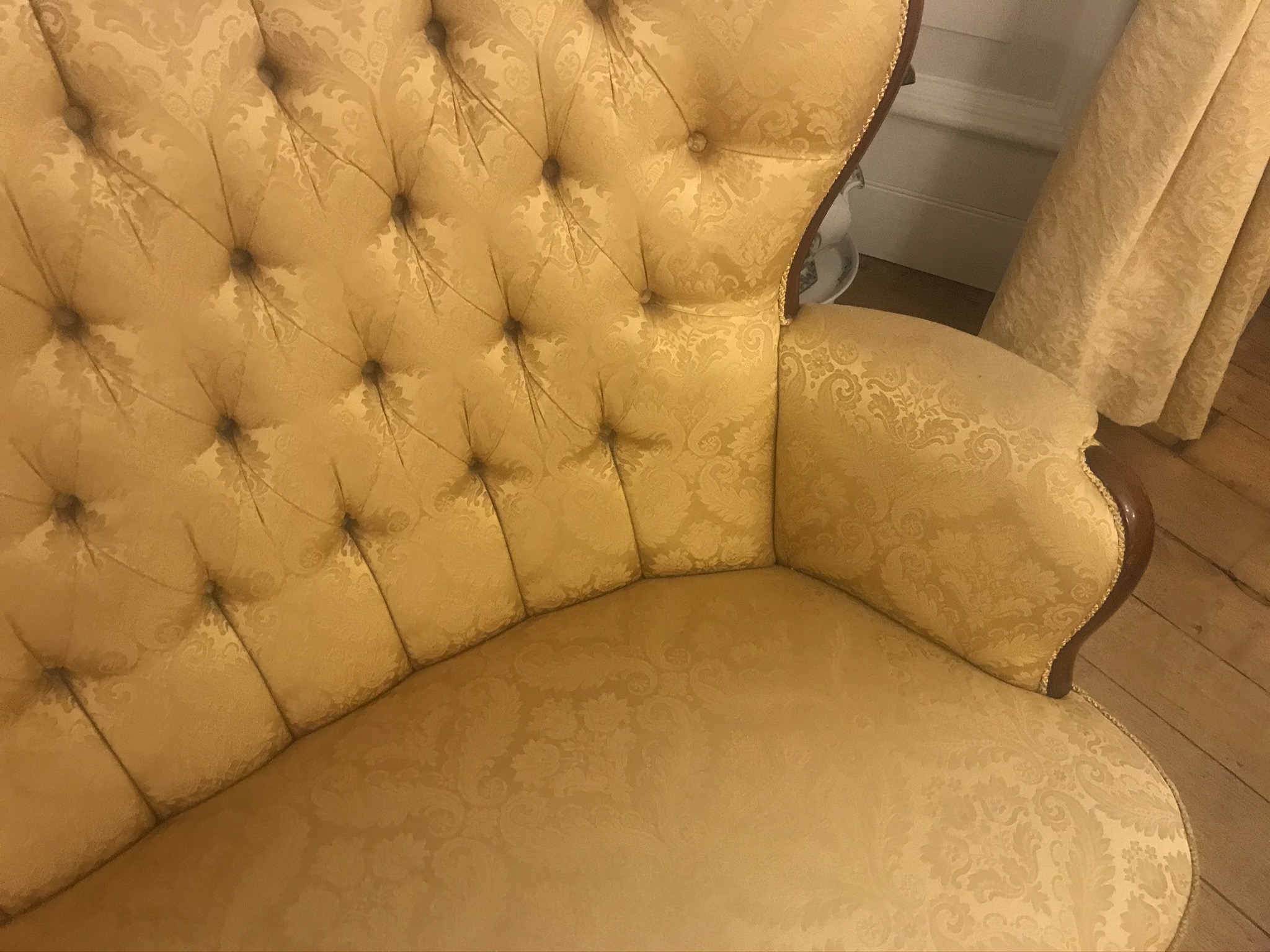 Two Seater Swept Back Upholstered Sofa - Image 6 of 12