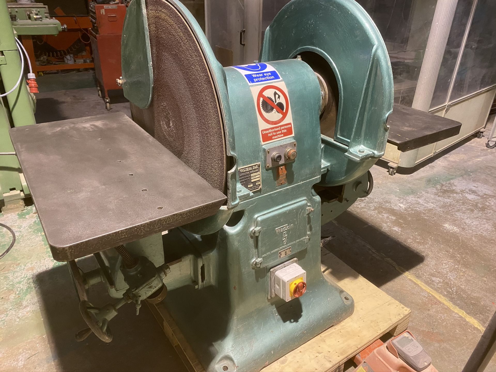 Wadkin JV Double Disc Sander