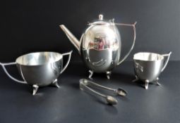 Antique Art Deco Silver Plate Coffee Set