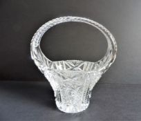 Vintage Bohemian Crystal Flower Basket