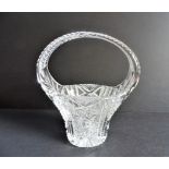 Vintage Bohemian Crystal Flower Basket