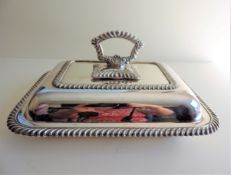 Antique Silver Plate Entree Dish