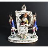 Antique Volkstedt Porcelain Figural Group