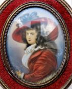 Antique Portrait Miniature Regency Lady