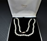 White Pearl Necklace 23 inches