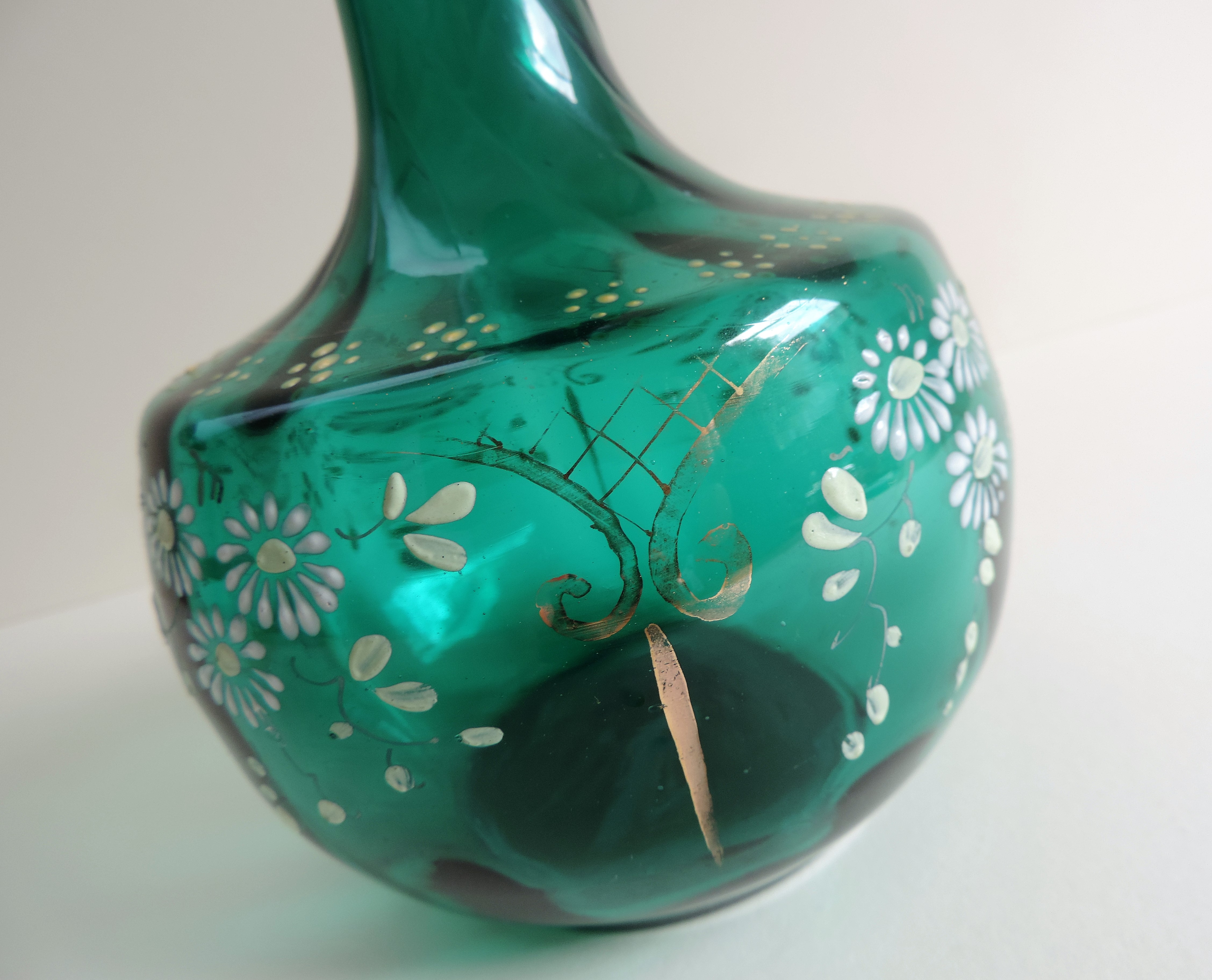 Vintage Hand Painted Decanter - Image 4 of 7