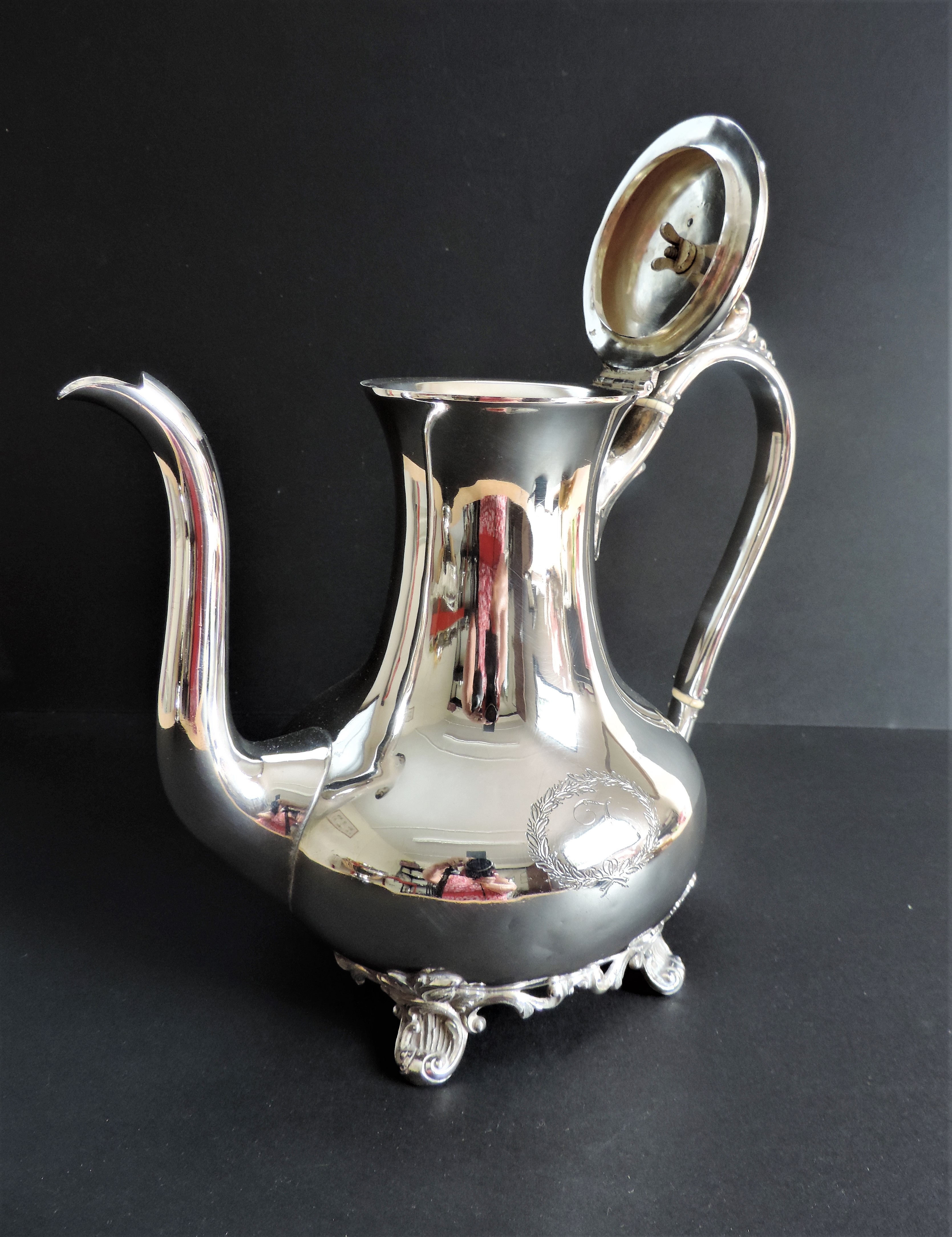 Antique Victorian Silver Plate Coffee Pot - Image 7 of 11