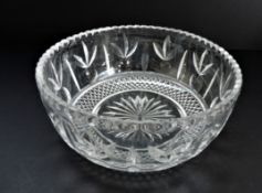 Vintage Heavy Cut Crystal Bowl