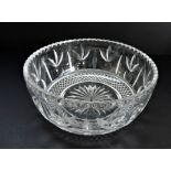 Vintage Heavy Cut Crystal Bowl