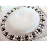 Multi Shades of Grey Cultured Pearl Necklace