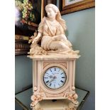Neoclassical Style Figural Mantle Clock