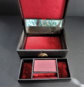 Antique Leatherbound Jewellery Box