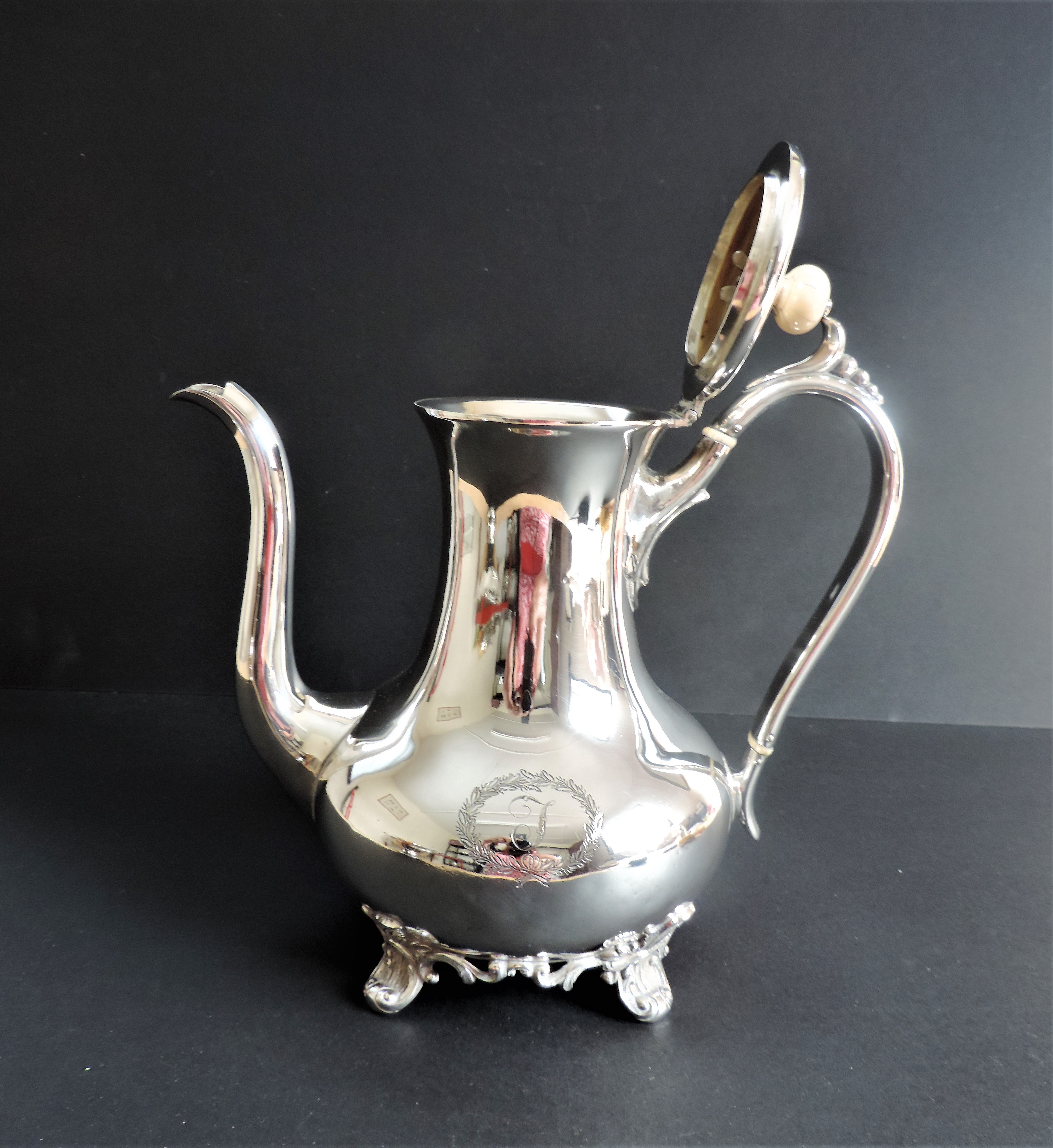 Antique Victorian Silver Plate Coffee Pot - Image 6 of 11
