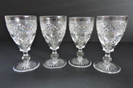 Set of 4 Antique Crystal Glasses
