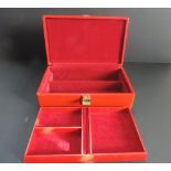 Vintage Velvet Lined Jewellery Box