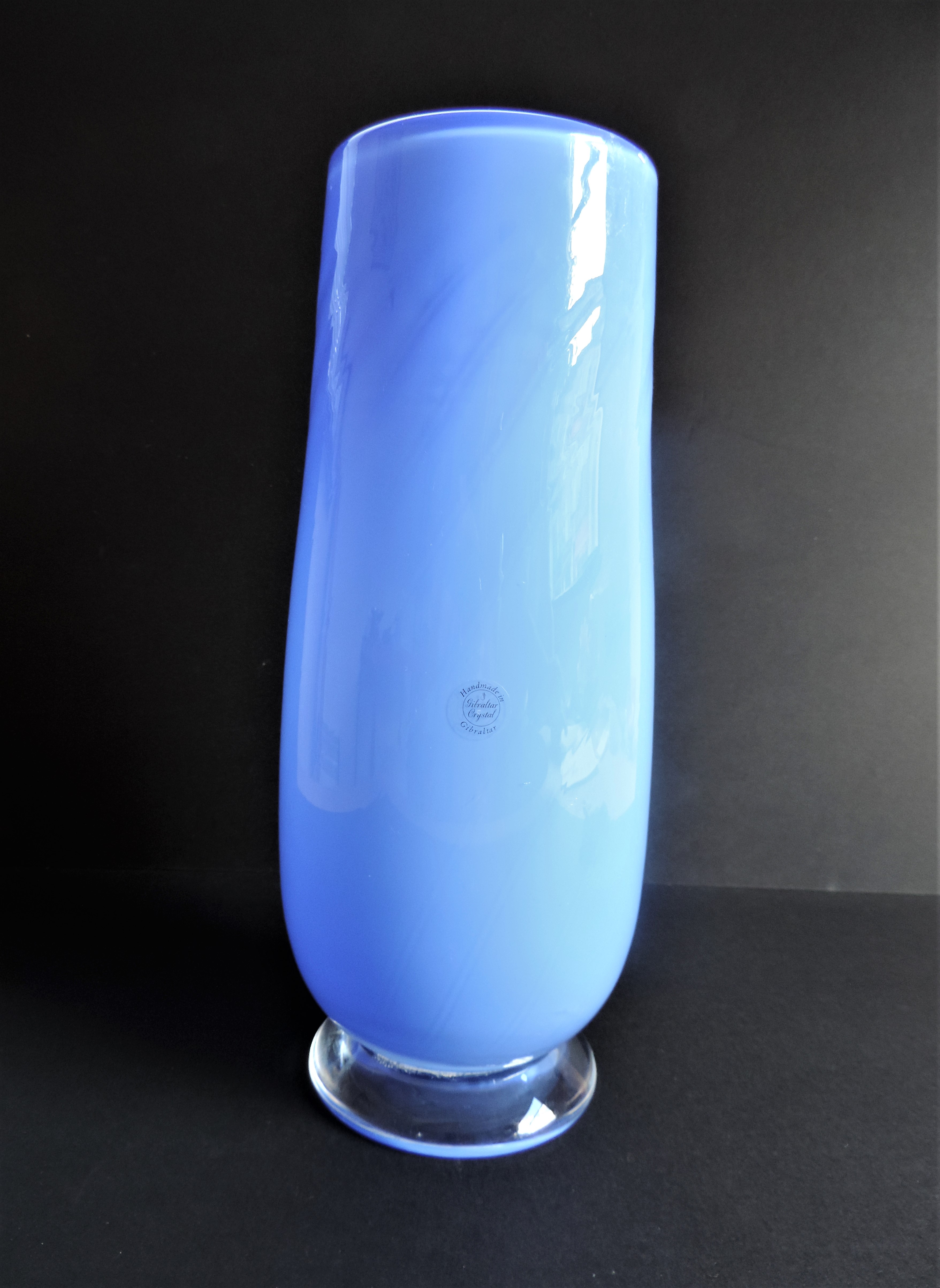Large Hand Blown Crystal Vase 34cm Tall - Image 3 of 5
