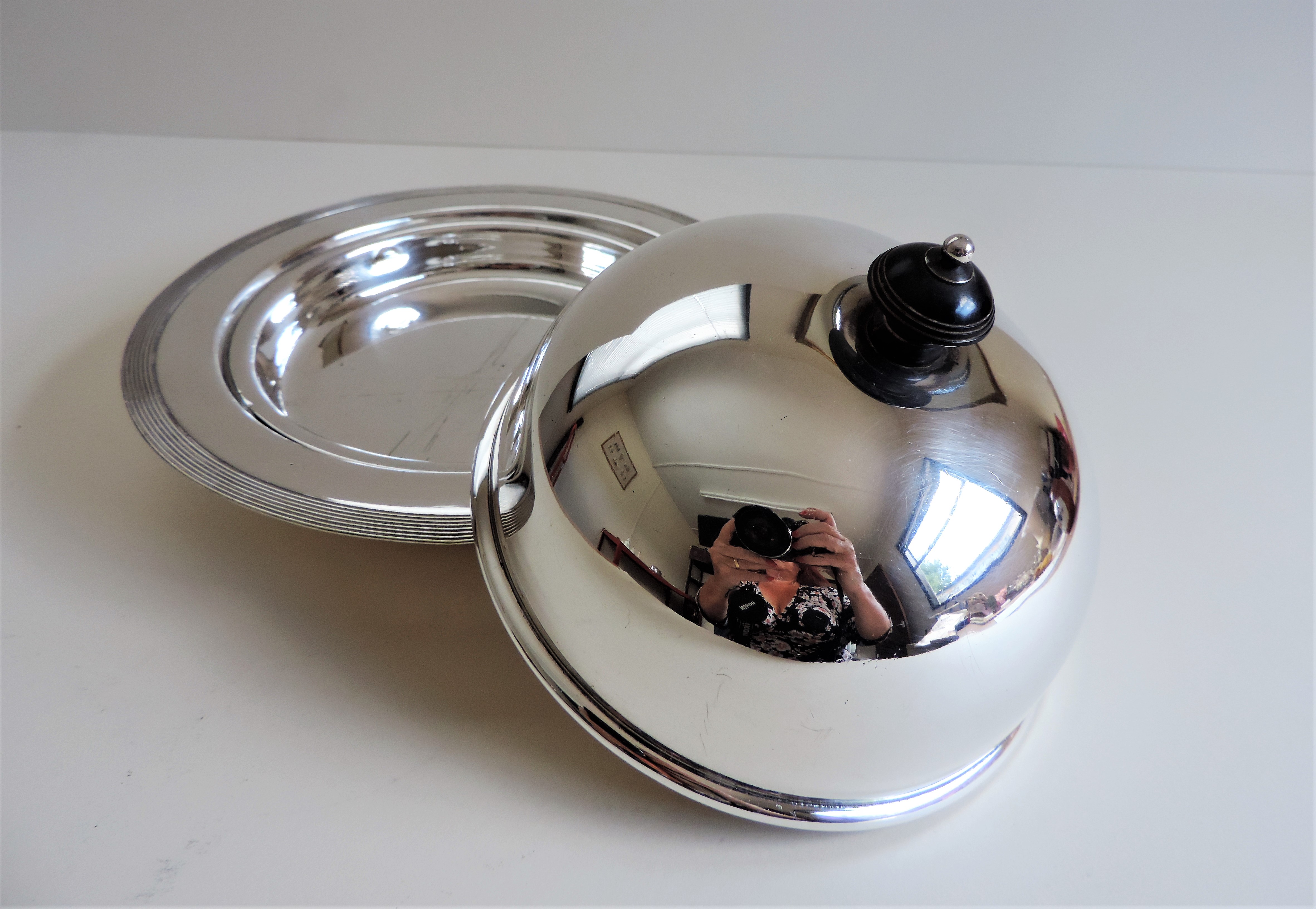 Antique Art Deco Silver Plated Muffin Dish/Warmer - Image 2 of 6