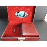 Vintage Velvet Lined Jewellery Box