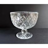 Large Vintage Royal Brierly Crystal Footed Bowl