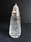 Vintage Silver Plate and Crystal Sugar Shaker