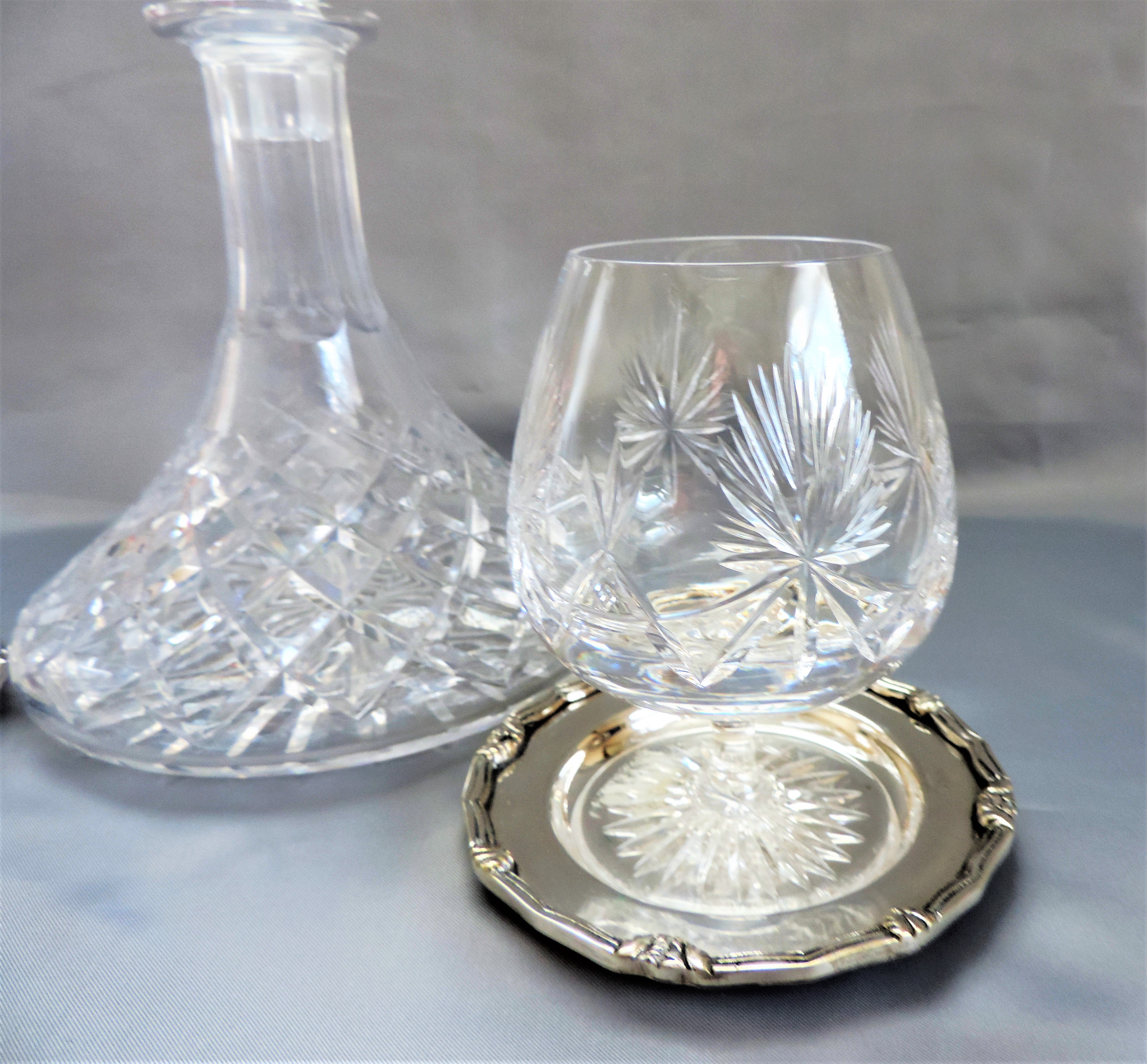 Crystal Brandy Decanter and Glasses - Image 6 of 6