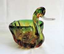 Vintage Murano Bubble Glass Duck