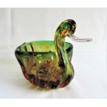 Vintage Murano Bubble Glass Duck