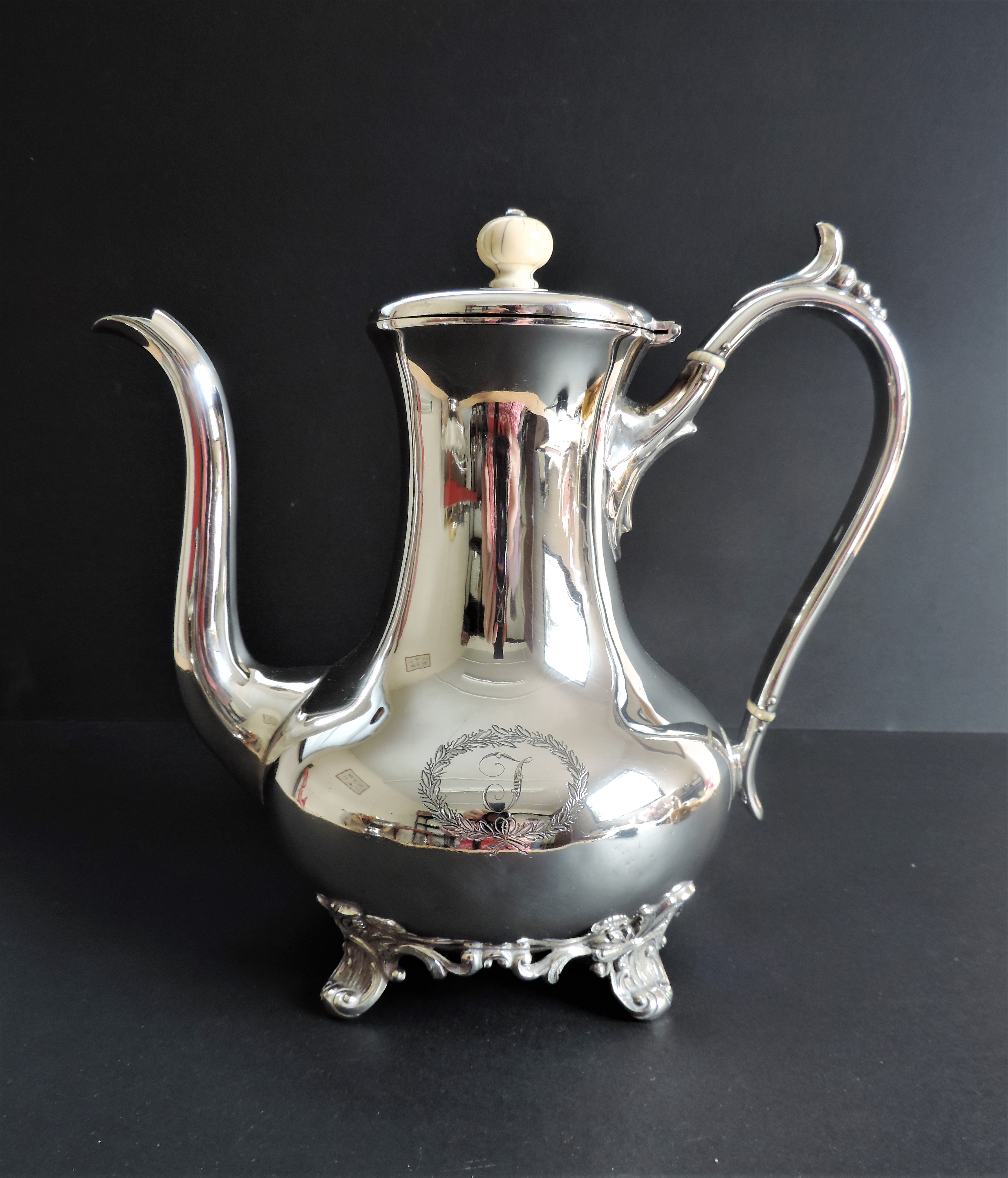 Antique Victorian Silver Plate Coffee Pot