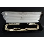 Vintage Pearl Necklace Silver Clasp