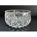 Vintage Heavy Cut Crystal Bowl 20cm Wide