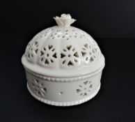 Vintage Leeds Pottery Creamware Potpourri/Trinket Dish