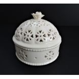 Vintage Leeds Pottery Creamware Potpourri/Trinket Dish