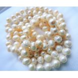 Cultured Pearl Necklace Rope Length 48 inches