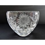 Vintage Crystal Vase 17cm Wide