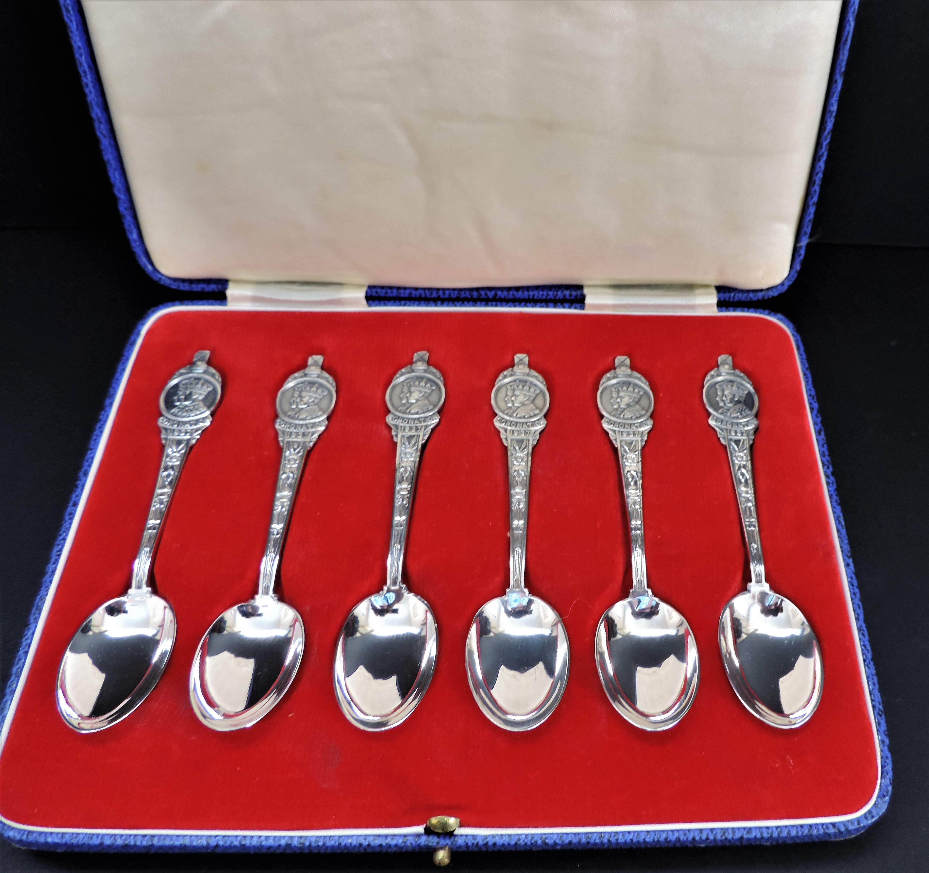 Set Silver Plate Teaspoons Coronation 1937
