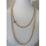 Vintage 60 inch Pearl Necklace
