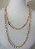 Vintage 60 inch Pearl Necklace