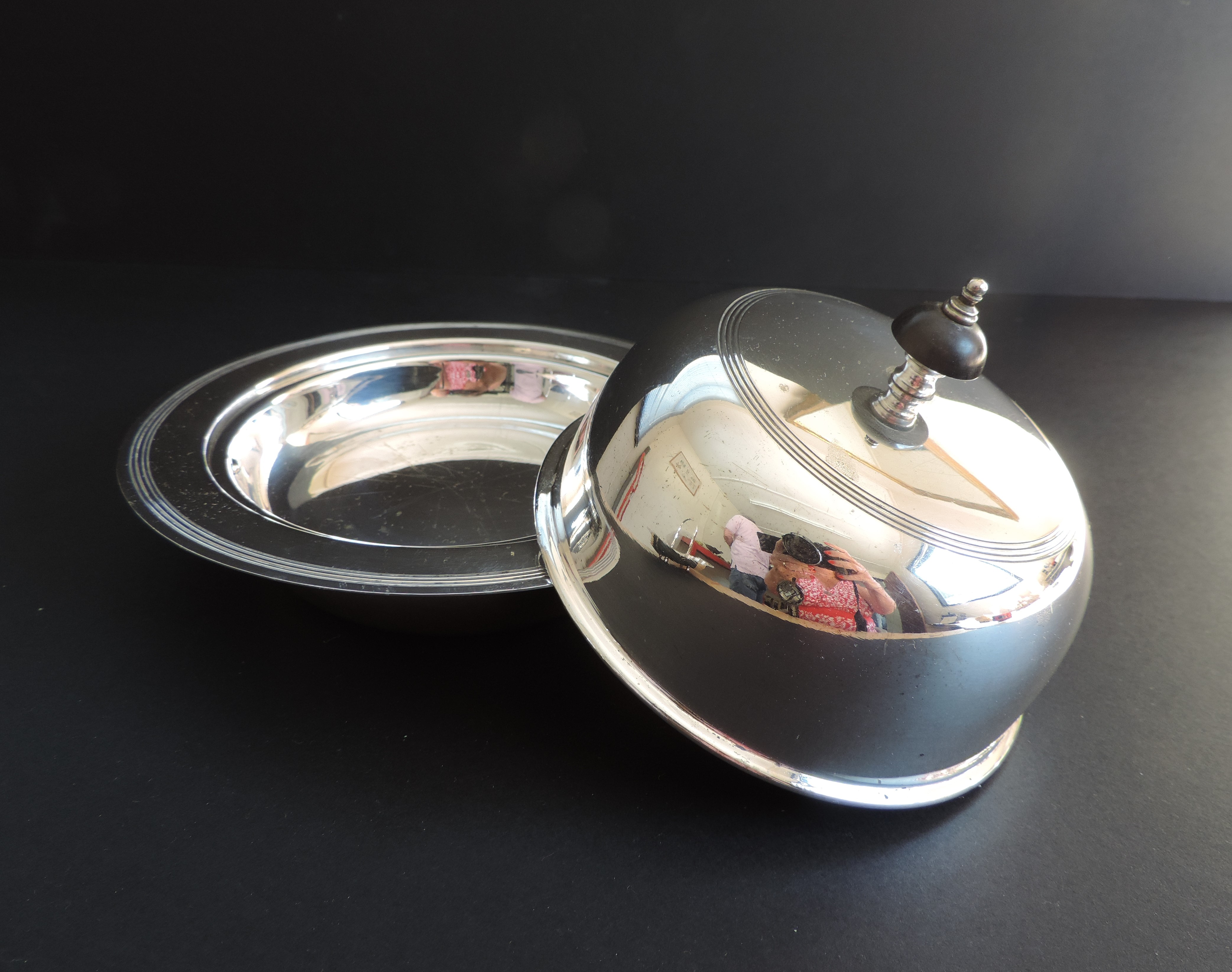 Antique Art Deco Silver Plated Muffin Dish/Warmer - Image 2 of 5