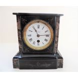Vintage Art Deco Slate & Marble Mantle Clock