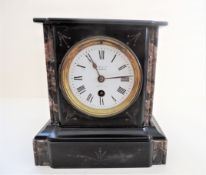 Vintage Art Deco Slate & Marble Mantle Clock