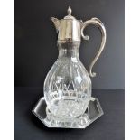 Large Vintage 3 Pint Capacity Silver Plate Decanter