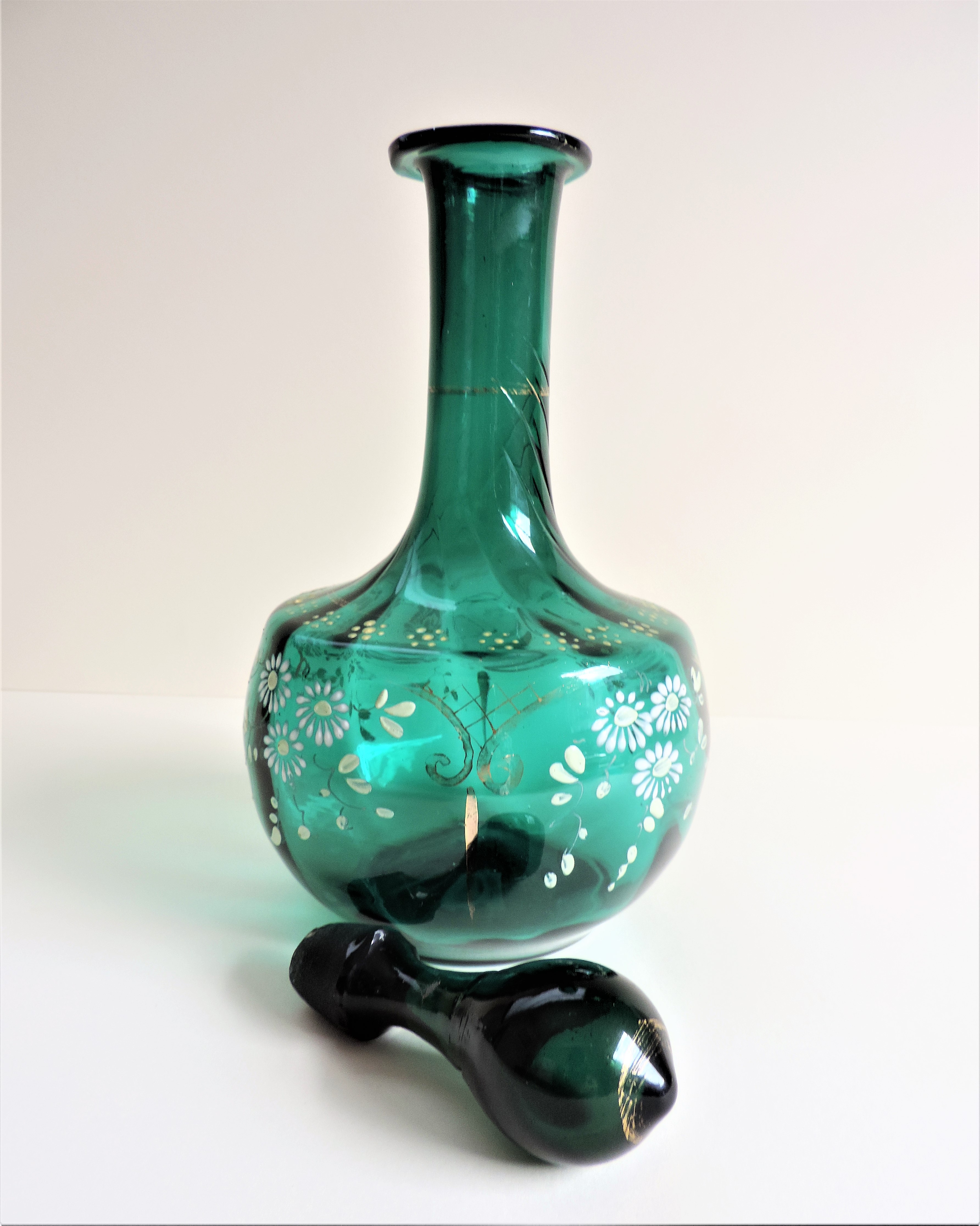 Vintage Hand Painted Decanter - Image 3 of 7