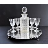 Antique Victorian Hobnail Decanter Drinks Set