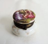 Antique French Porcelain Hand Painted Trinket Box