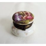 Antique French Porcelain Hand Painted Trinket Box